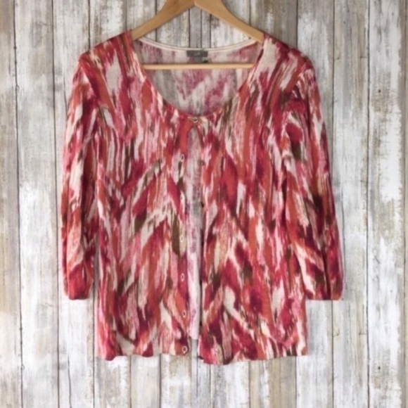 J. Jill Paint Swatch Cardigan - Picture 1 of 4